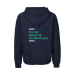 Unisex hoodie with zip Ocean blue