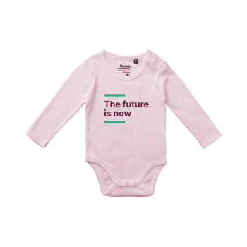 Baby onesie, long sleeve Pink