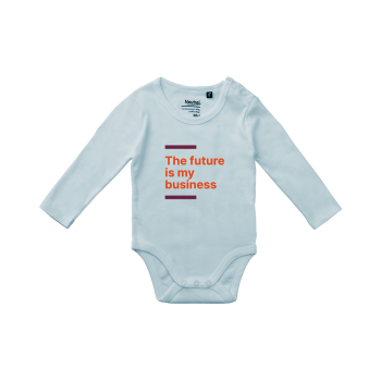 Baby onesie, long sleeve Sky blue