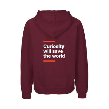 Unisex hoodie with zip Aubergine