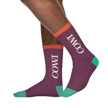 COWI socks, aubergine