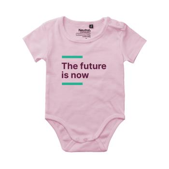 Baby onesie, short sleeve Pink