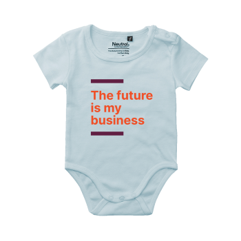 Baby onesie, short sleeve Sky blue