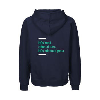 Unisex hoodie with zip Ocean blue