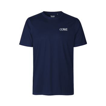 Recycled performance t-shirt, men Ocean blue