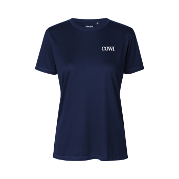 Recycled performance t-shirt, women Ocean blue